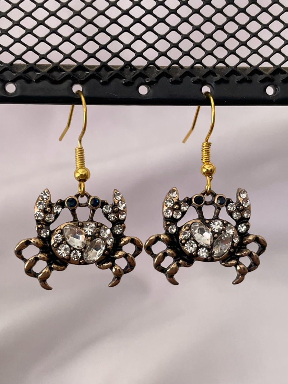 Crystal Crab Earrings